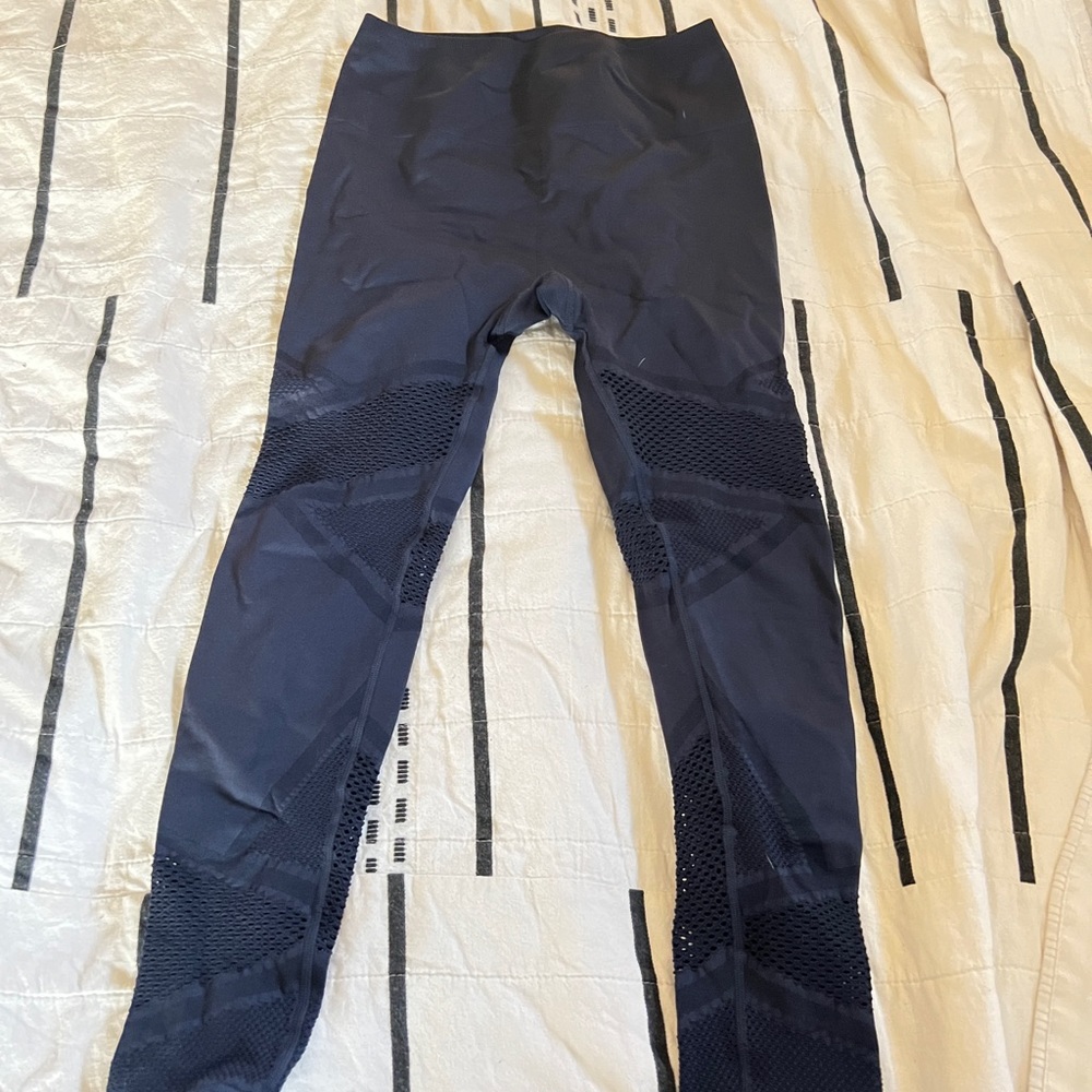 Fabletics Mosaic High-Waisted 7/8 Sculptknit dark blue